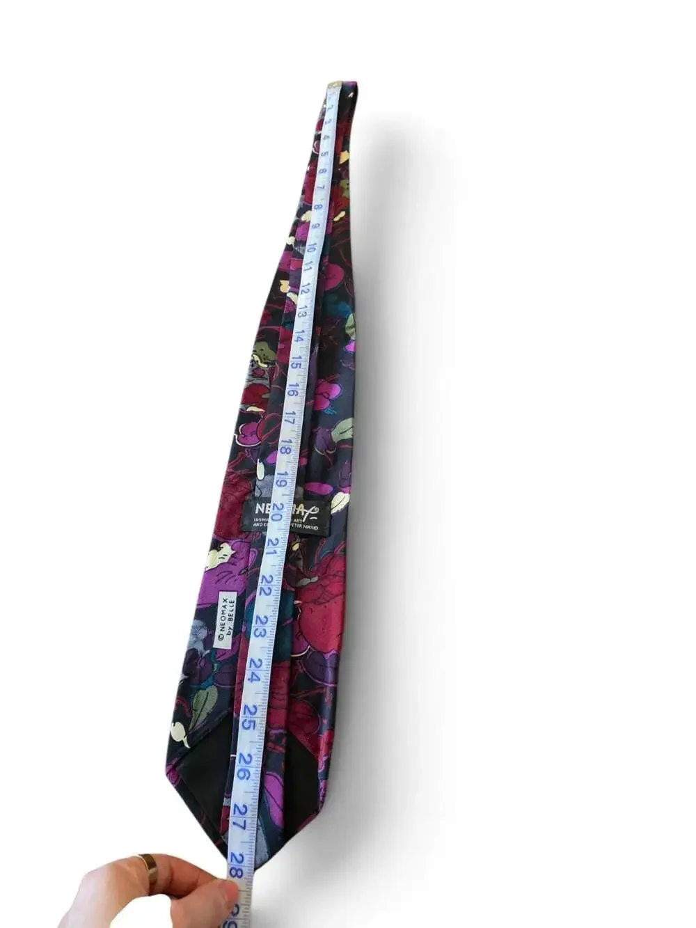 Peter Max NEOMAX Belle Silk Tie Abstract Floral Art Necktie Made USA